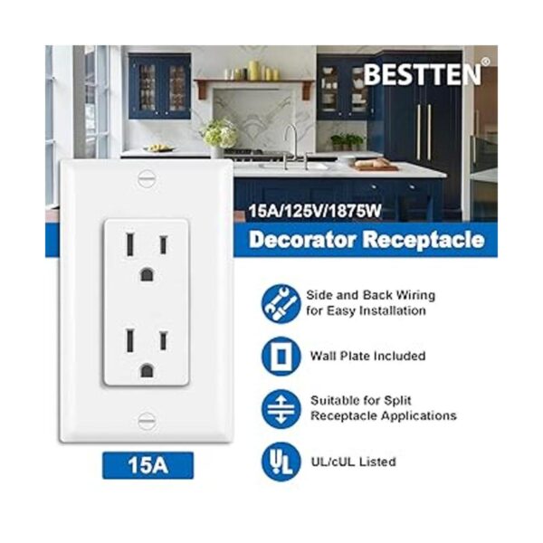 BESTTEN Paquete de 20 salidas de pared decoradoras de 15_2