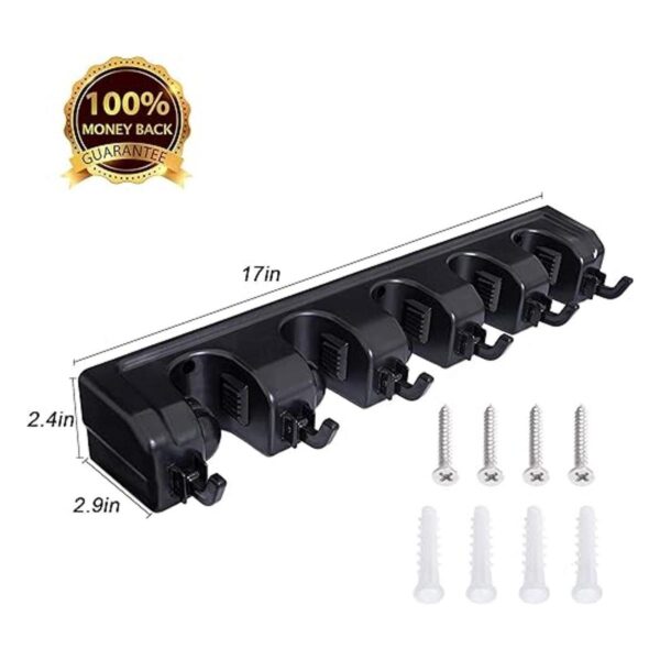 HYRIXDIRECT Soporte de pared para fregona y escoba_4