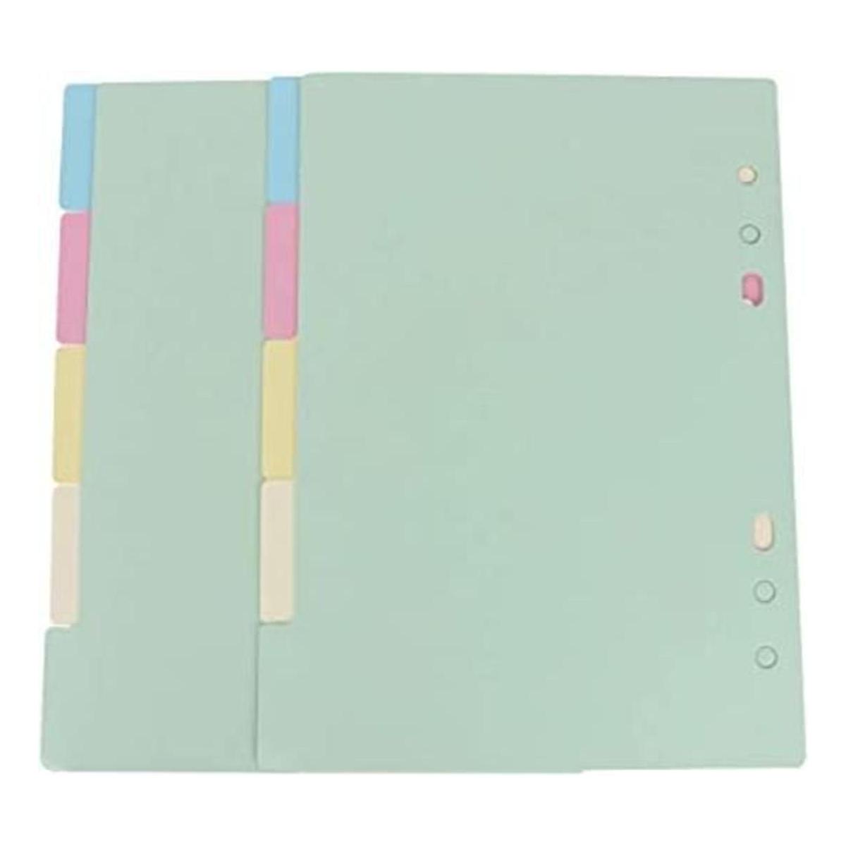 NUOBESTY 1 juego de 5 colores divisores índice clasificado