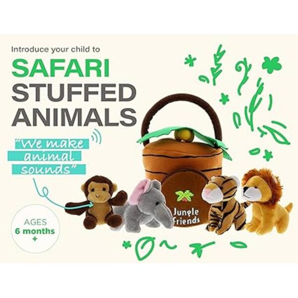 Juguete de peluche de animales de la selva Juego de 5_2