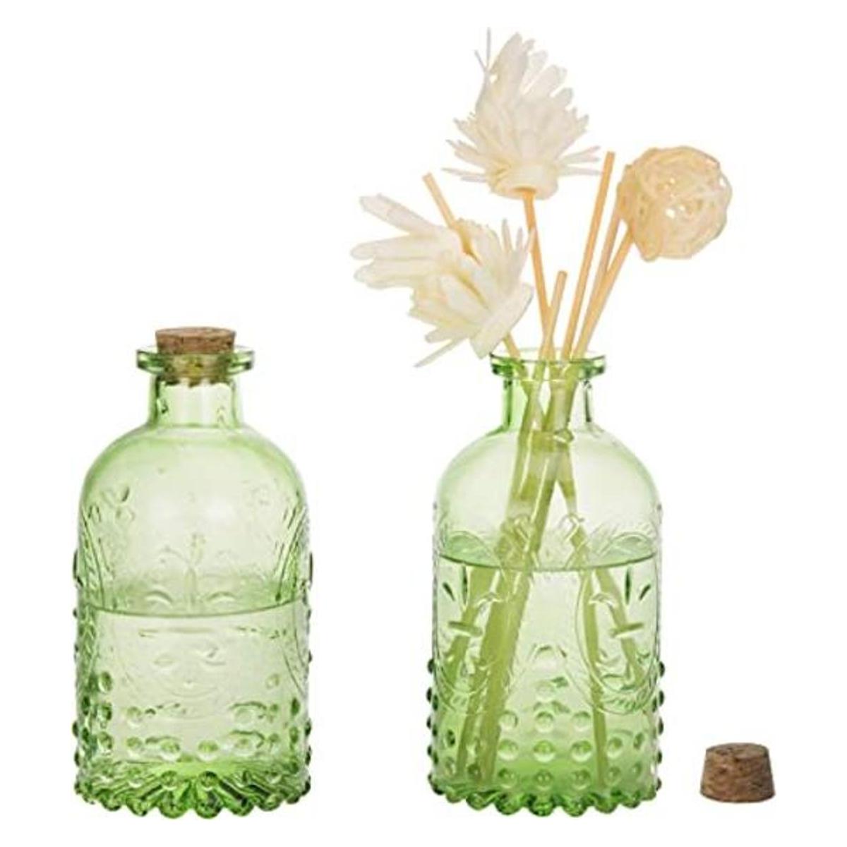 MyGift Botella difusora de varillas pequeña de vidrio