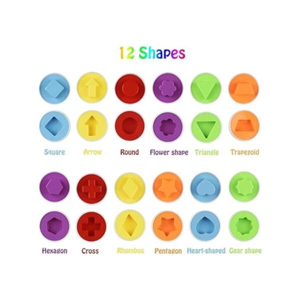 Hhyn Huevos a juego con forma de color para niños_2