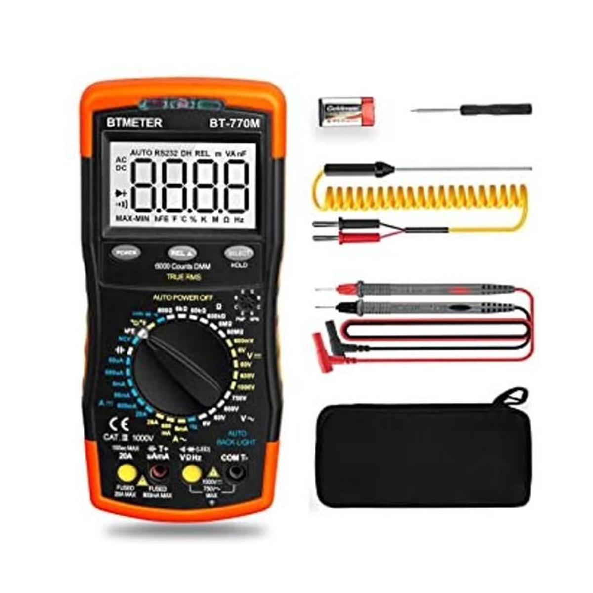 Multímetro digital TRMS de 6000 unidades BTMETER BT770M