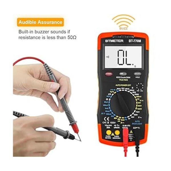 Multímetro digital TRMS de 6000 unidades BTMETER BT770M_2