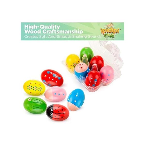 Maracas de huevos para niños paquete de 6 juguetes_2
