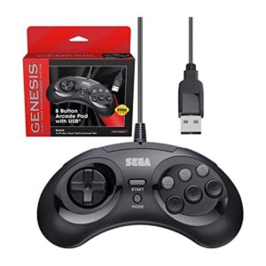 RetroBit Sega Genesis Controlador USB oficial de 8