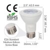 Simba Lighting Bombilla LED PAR20 de 6 W 38 grados