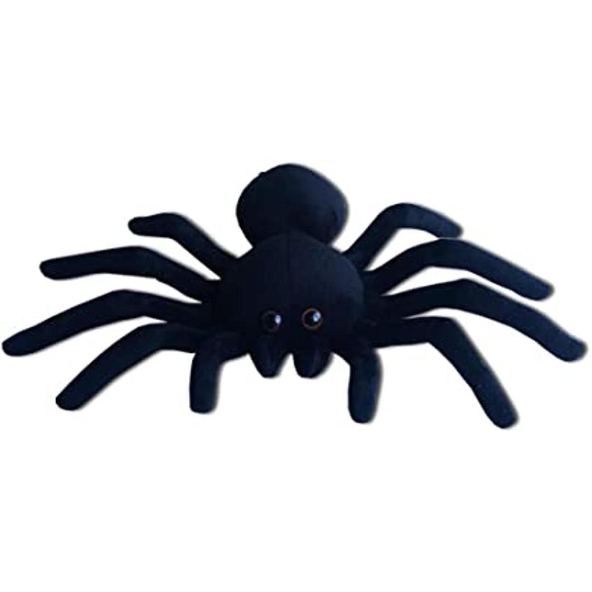 Peluche de araña negra coleccionable de 9 pulgadas con