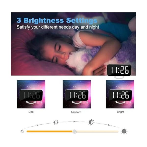 Despertador digital con pantalla LED grande con superficie_3
