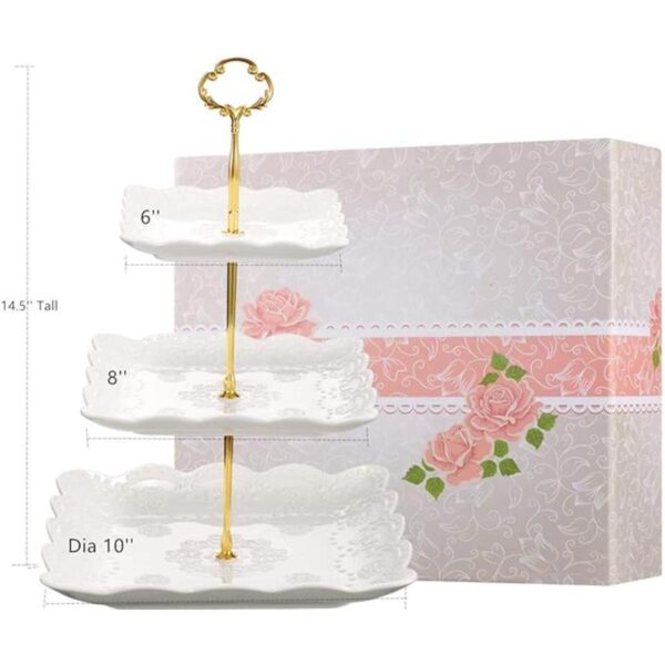 Sumerflos Soporte para cupcakes de porcelana de 3 niveles_3