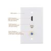 Placa de pared Ethernet coaxial HDMI 1 puerto 4K HDMI_4