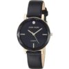 Anne Klein Reloj con correa de cuero negro y esfera de_1