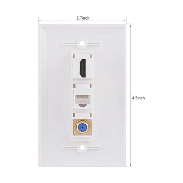 Placa de pared Ethernet coaxial HDMI 1 puerto 4K HDMI_2