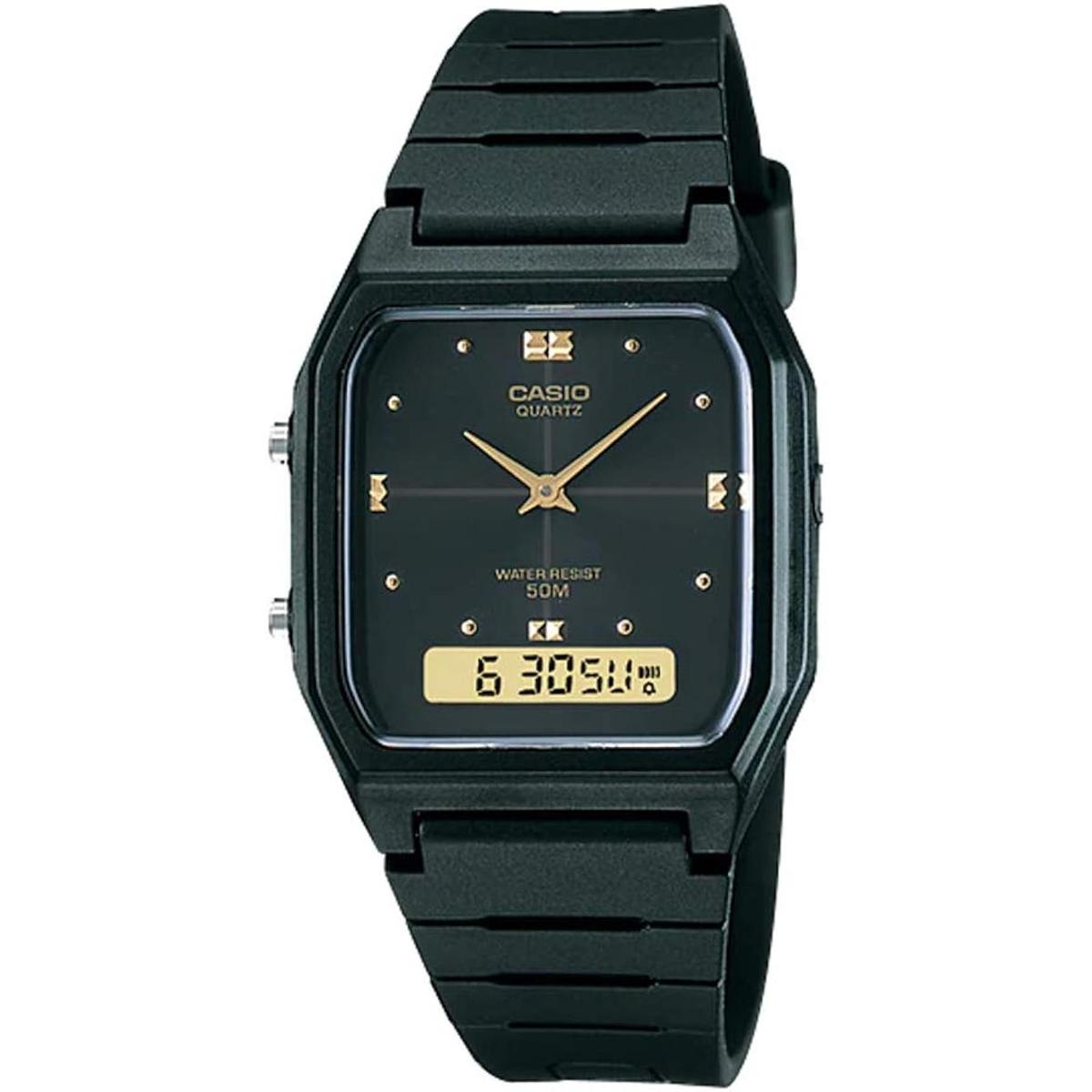 AW48HE1AV Reloj analógico digital de doble zona