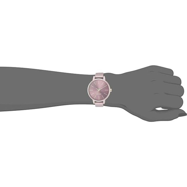 Nine West Reloj pulsera de malla rosa NW2280PKPK para_2