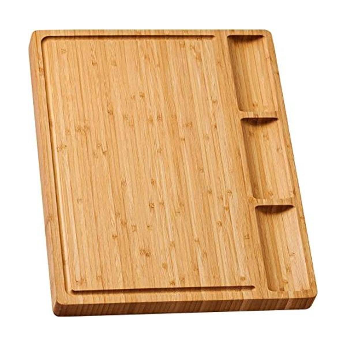Tabla de cortar grande de madera de bambú para cocina