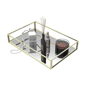 Cq acrylic Bandeja decorativa con fondo de espejo y_1