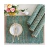 Chardin home Juego de 4 manteles individuales de yute_1