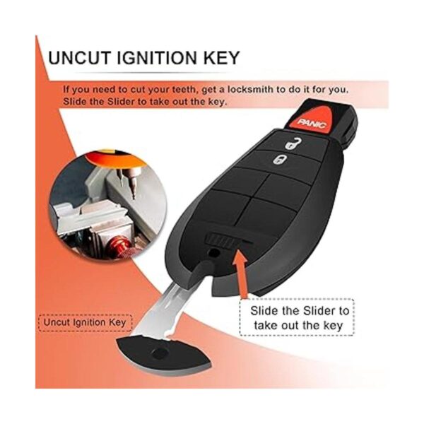SaverRemotes Llavero de 3 botones compatible con Dodge_6