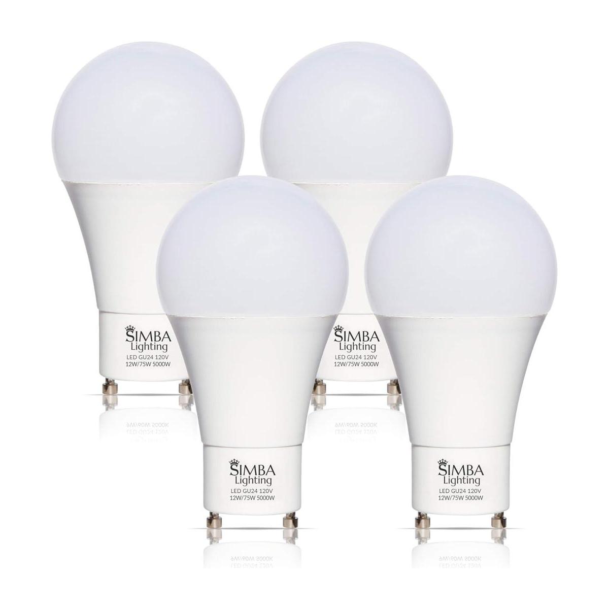 Simba Lighting Bombilla LED GU24 A19 de 12 W 75 W a 100 W