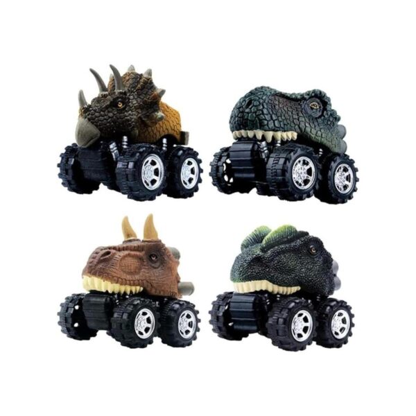 DINOBROS Juguetes de dinosaurio para coche paquete de 4_1