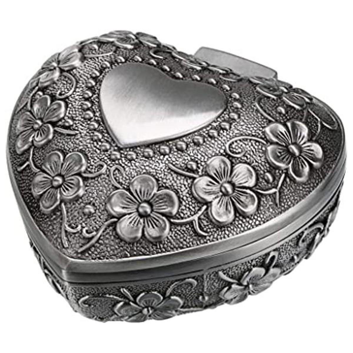 Hipiwe Joyero vintage con forma de corazón Estuche