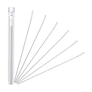 Chuangdi Agujas de cuentas de acero inoxidable agujas
