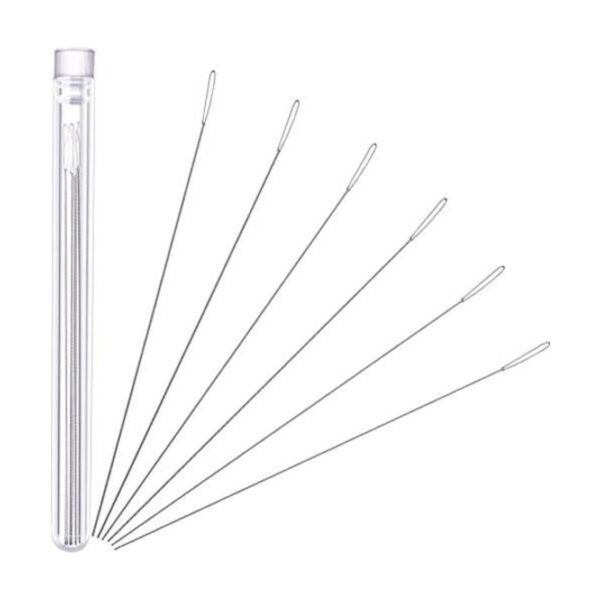 Chuangdi Agujas de cuentas de acero inoxidable agujas