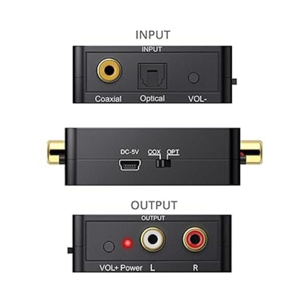 PROZOR Convertidor de audio digital a analógico compatible_3