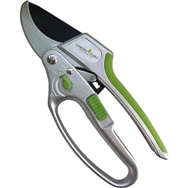 Garden Guru Tijeras de podar de trinquete 2 en 1 para