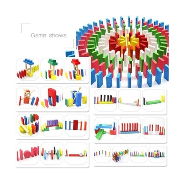 MorTime Juego de 1080 dominó de madera de 12 colores con_4