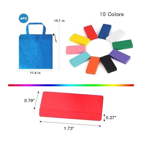 MorTime Juego de 1080 dominó de madera de 12 colores con_2