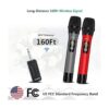 Bietrun Micrófono inalámbrico dual UHF de mano de metal_2