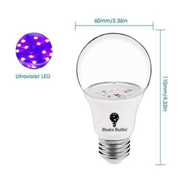Bluex Bulbs Paquete de 2 bombillas LED negras 9 W A19 E26