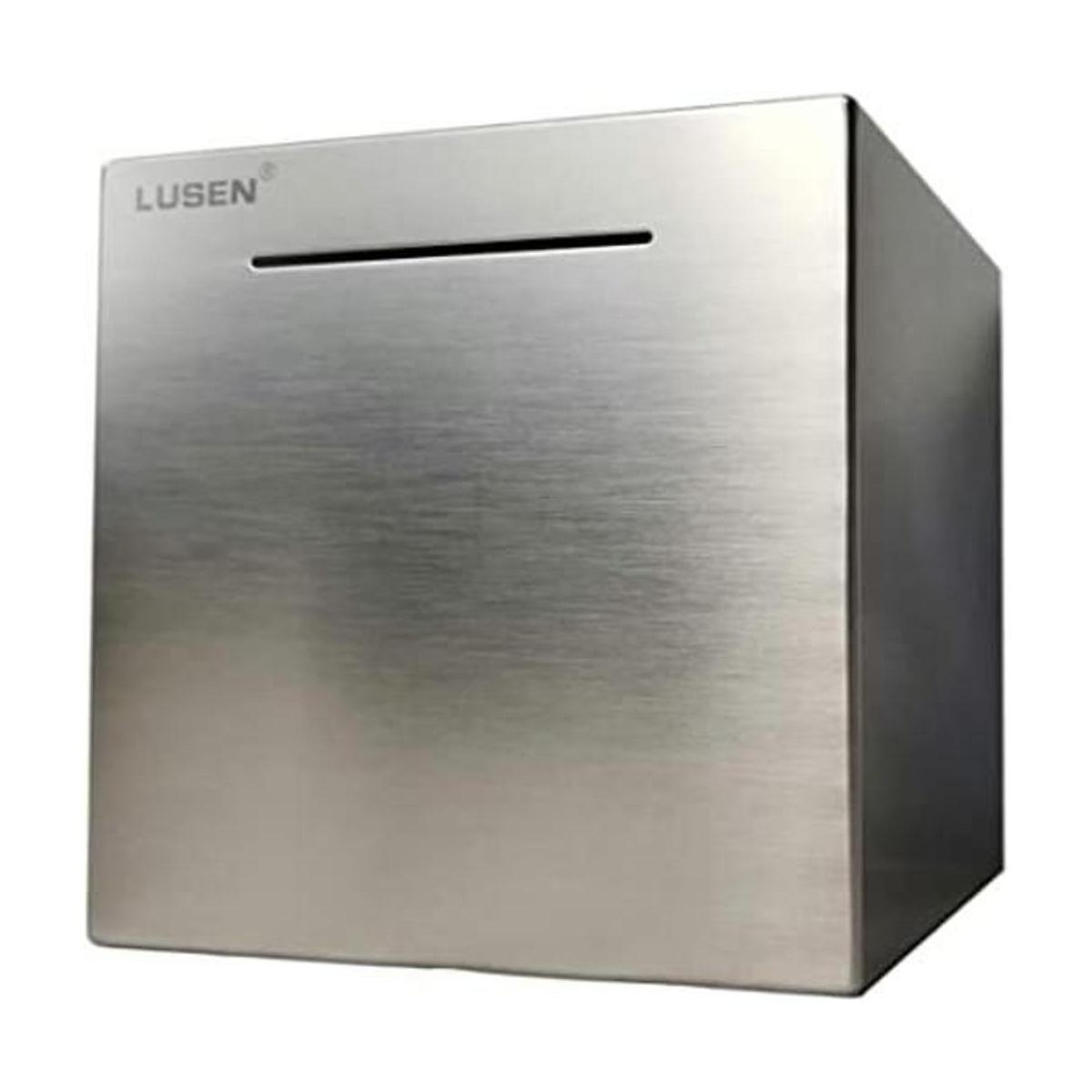 LUSEN Alcancía segura hecha de acero inoxidable caja