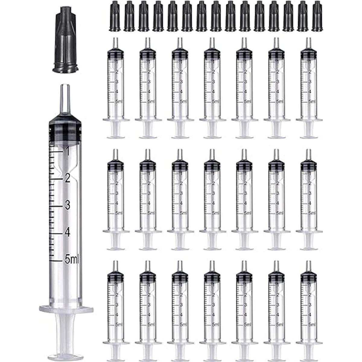 Paquete de 40 jeringas de plástico Luer Slip de 0.2 fl oz