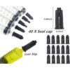 Paquete de 40 jeringas de plástico Luer Slip de 0.2 fl oz