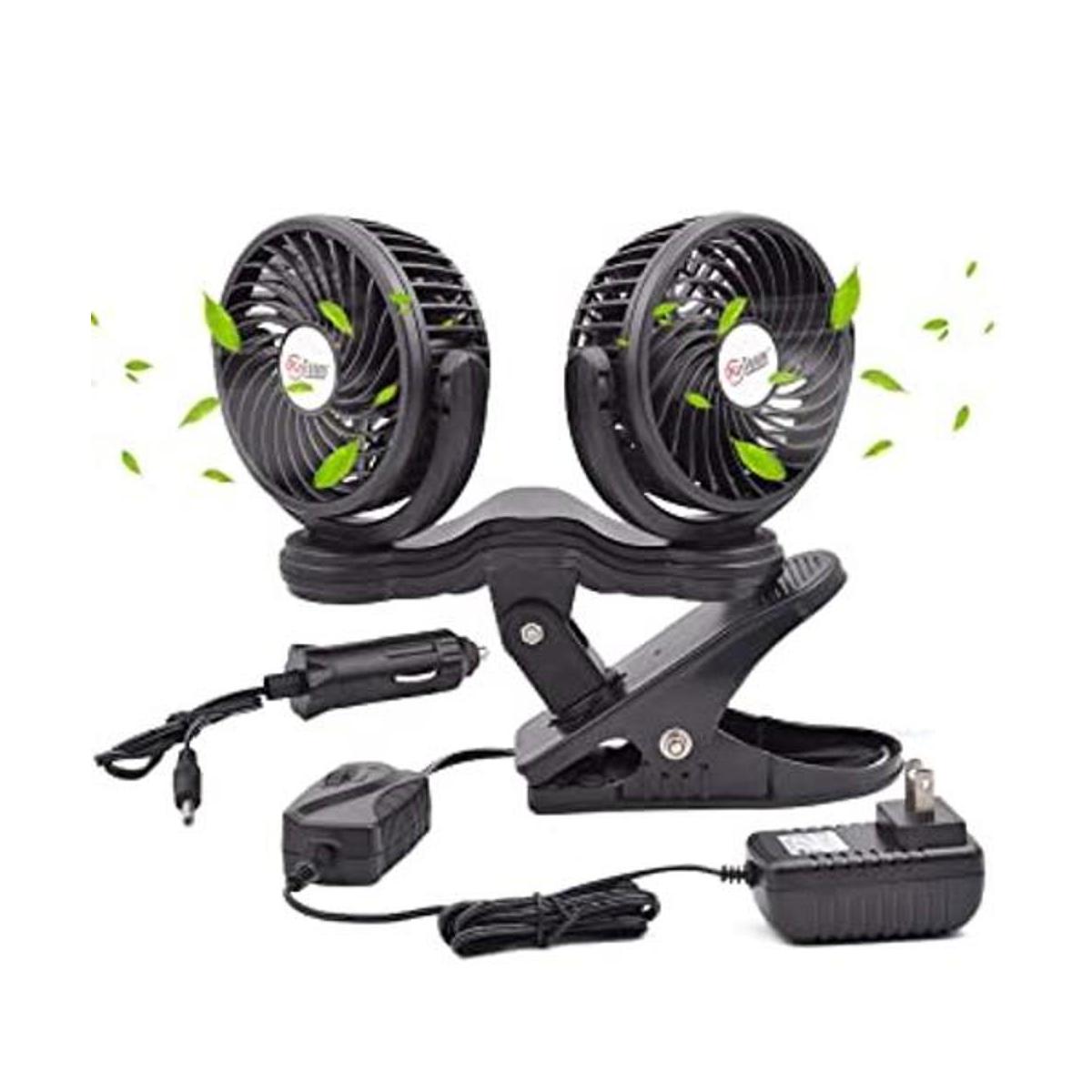 TN TONNY Ventilador de clip de doble cabeza ventiladores