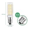 Rayhoo 2 bombillas LED de base E14 de 8 W equivalentes a_2