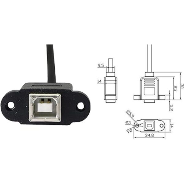 CERRXIAN Cable de datos y carga con orificios para_3
