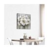 Arte de pared en lienzo floral con estampado de lirio_3