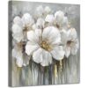 Arte de pared en lienzo floral con estampado de lirio_1