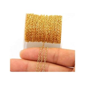 Cadenas de cable trenzadas de oro y plata de 33 pies