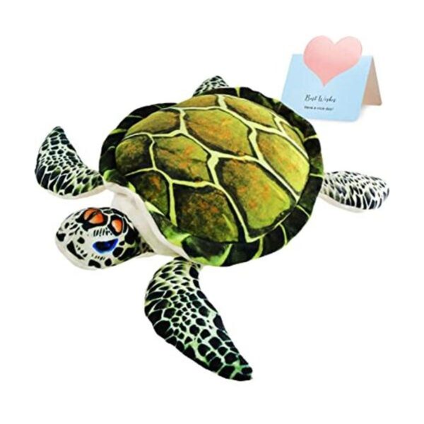 Athoinsu Juguete de peluche realista de tortuga marina_1