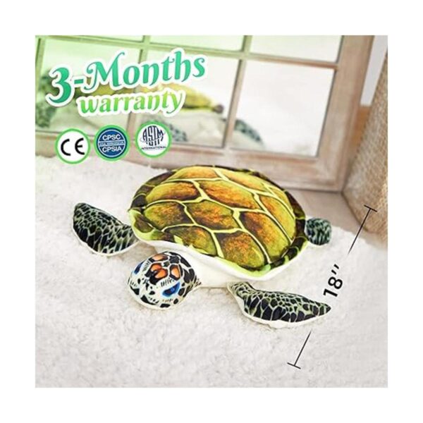 Athoinsu Juguete de peluche realista de tortuga marina_3