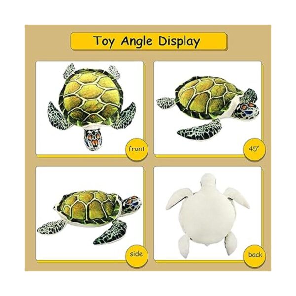 Athoinsu Juguete de peluche realista de tortuga marina_6