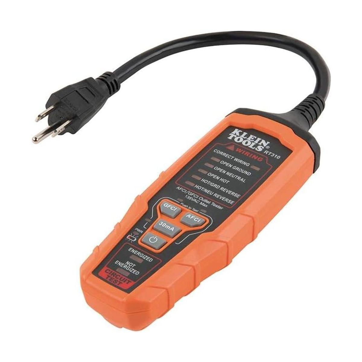 Klein Tools RT310 probador de tomacorrientes AFCI y GFCI