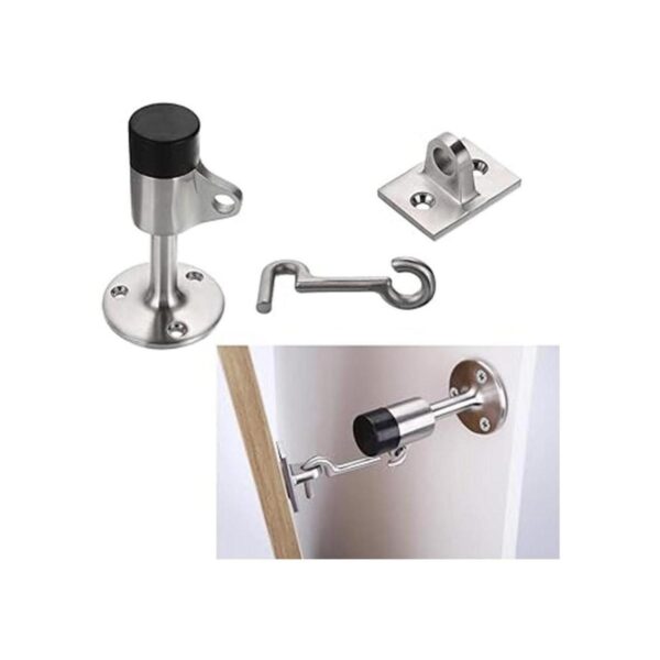 Sumnacon Tope de puerta de acero inoxidable con gancho