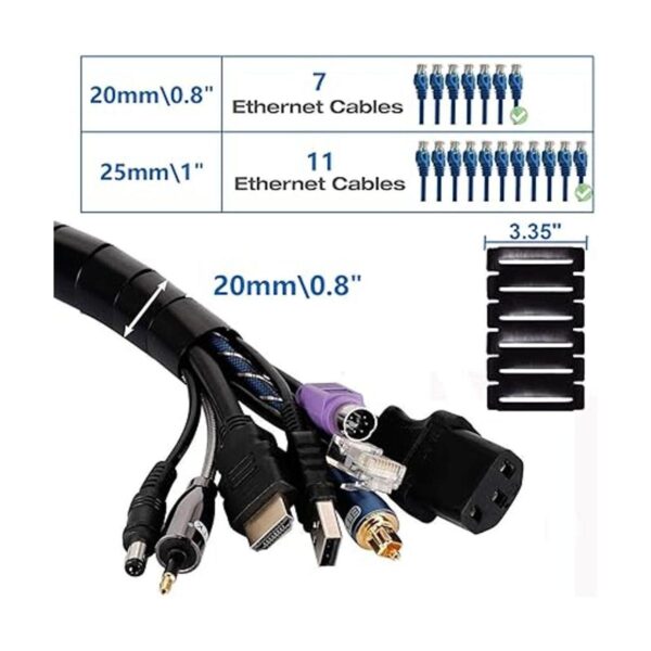 Paquete de cables de 10 pies de diámetro con clip de_2