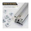 KOOTANS 100 tuercas deslizantes M5 serie 2020 M5 rosca